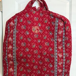 Vera Bradley Red Quilted Garment Bag with Paisley Design